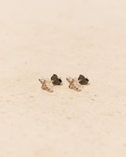 Bo Cross Cognac Diamond Earrings