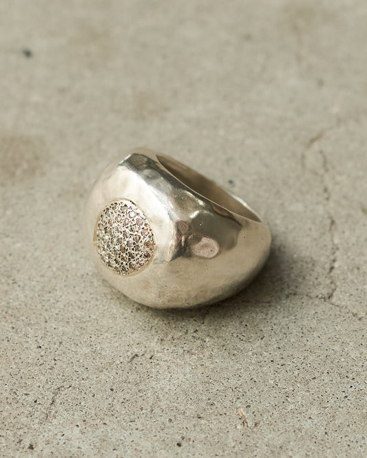 Deborah Silver Cognac Diamond Ring