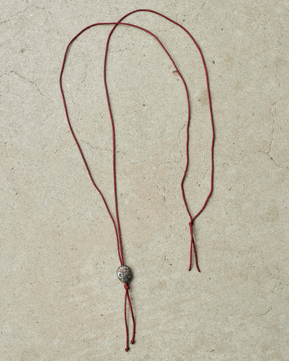 Pew Dee Cognac Diamond Red Cord Necklace