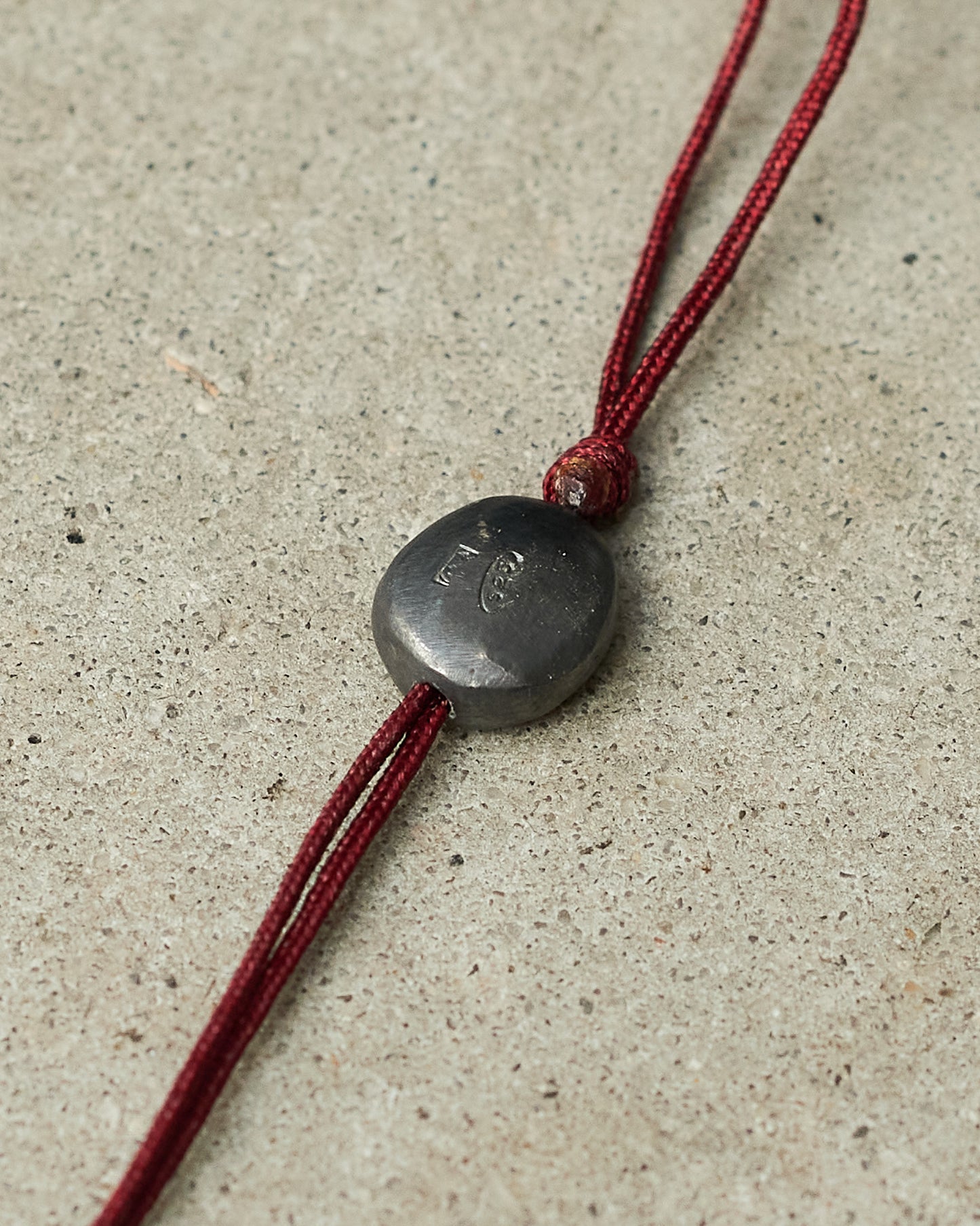 Pew Dee Cognac Diamond Red Cord Necklace