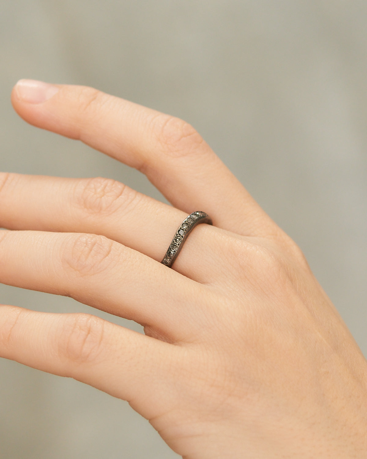 Fay Oxidised Icy Diamond Ring