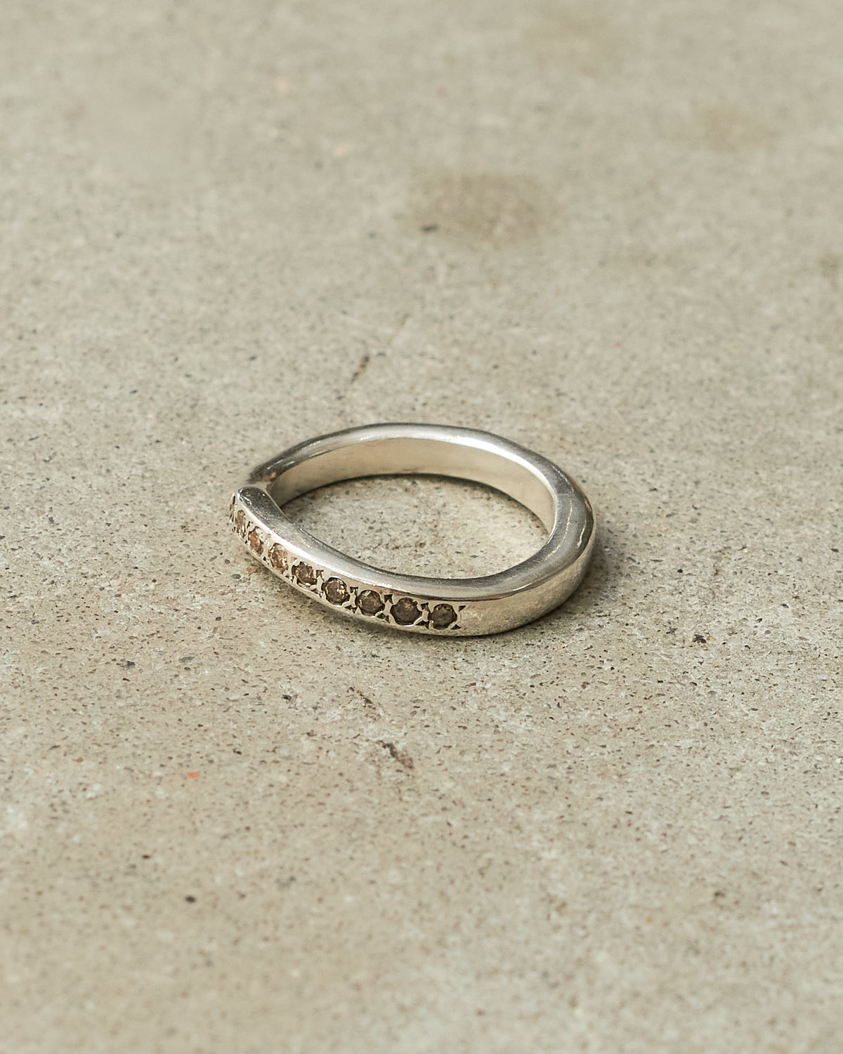 Fay Silver Cognac Diamond Ring