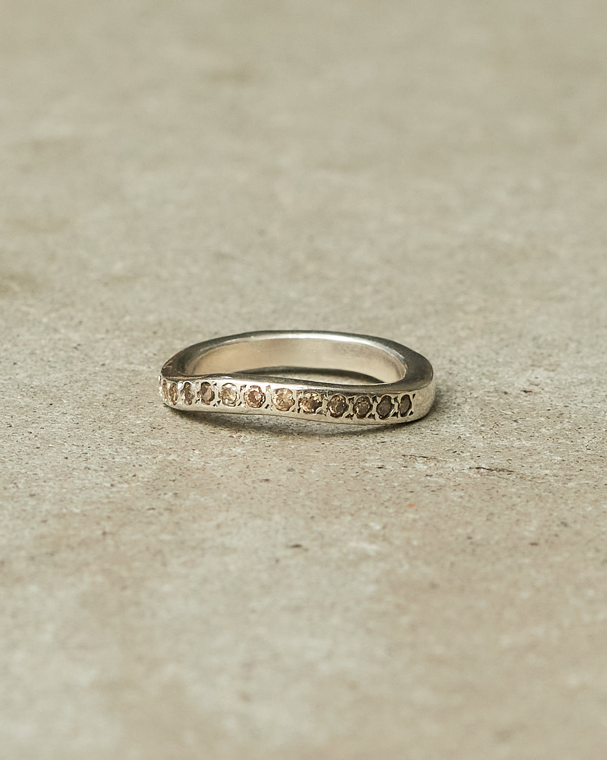 Fay Silver Cognac Diamond Ring