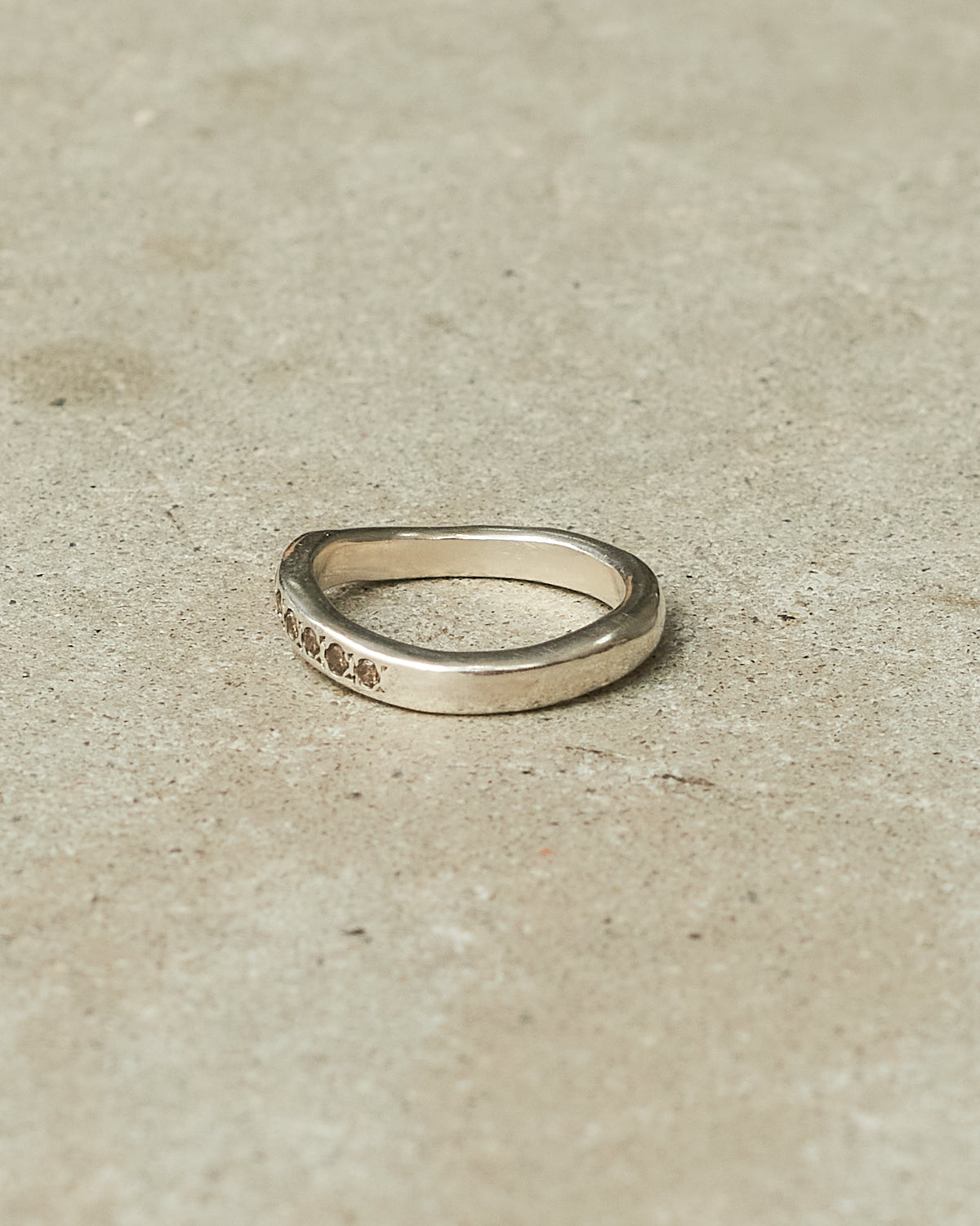 Fay Silver Cognac Diamond Ring