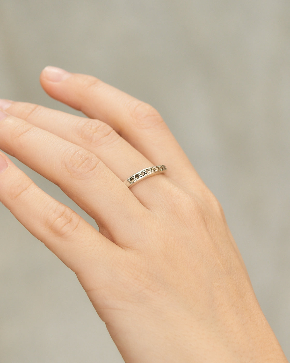 Fay Silver Cognac Diamond Ring