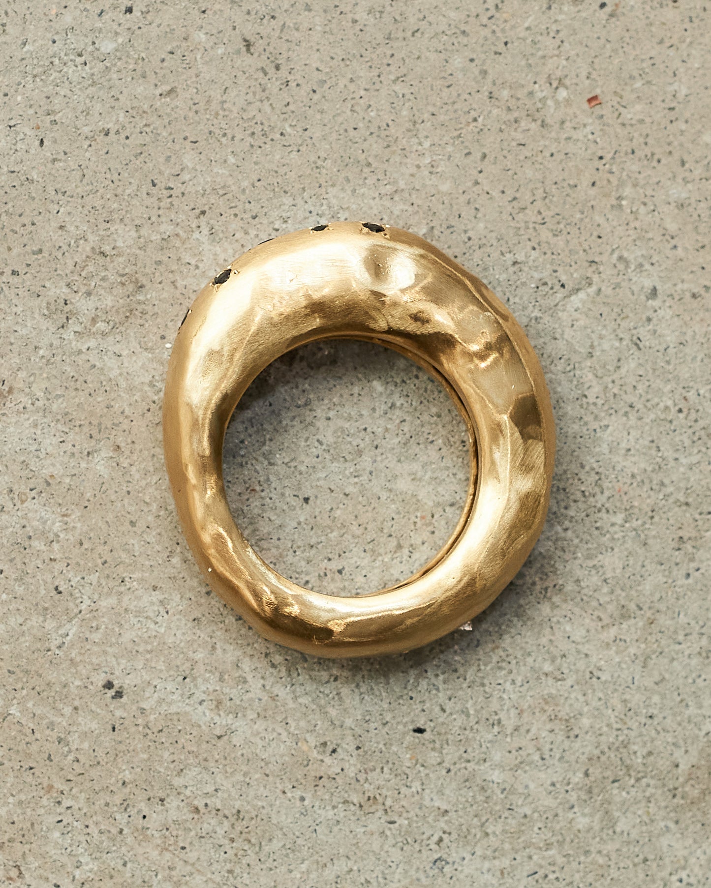Firat Black Diamond Copper Ring