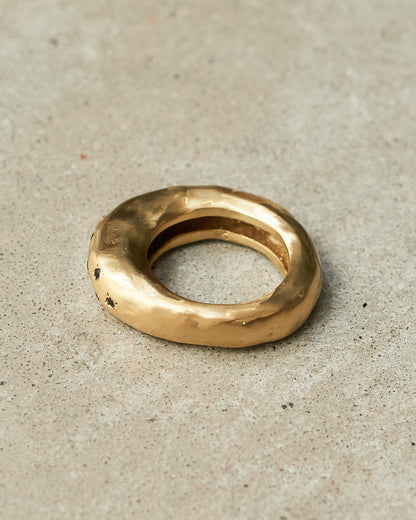 Firat Black Diamond Copper Ring