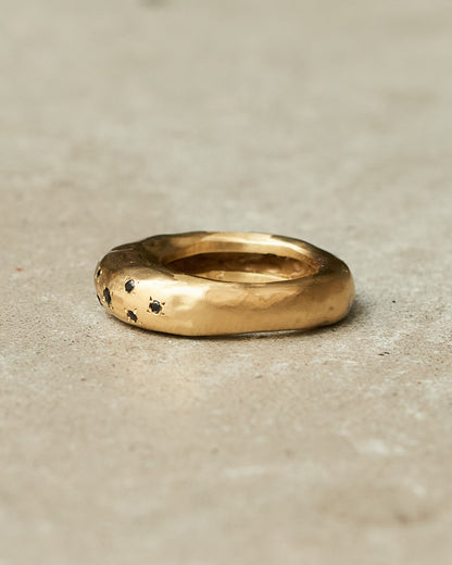 Firat Black Diamond Copper Ring