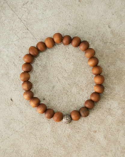 Globus 8x8 Diamond Brown Bead Bracelet
