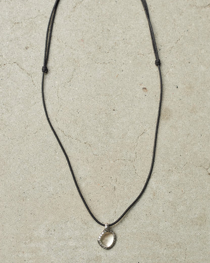Pew Icy Grey Diamond Cord Necklace