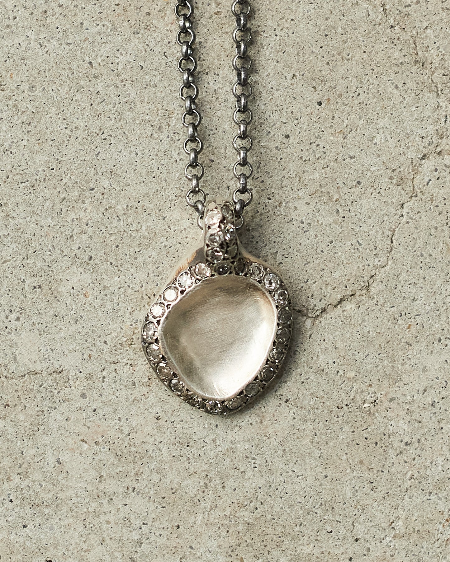 Pe Icy Grey Diamond Necklace