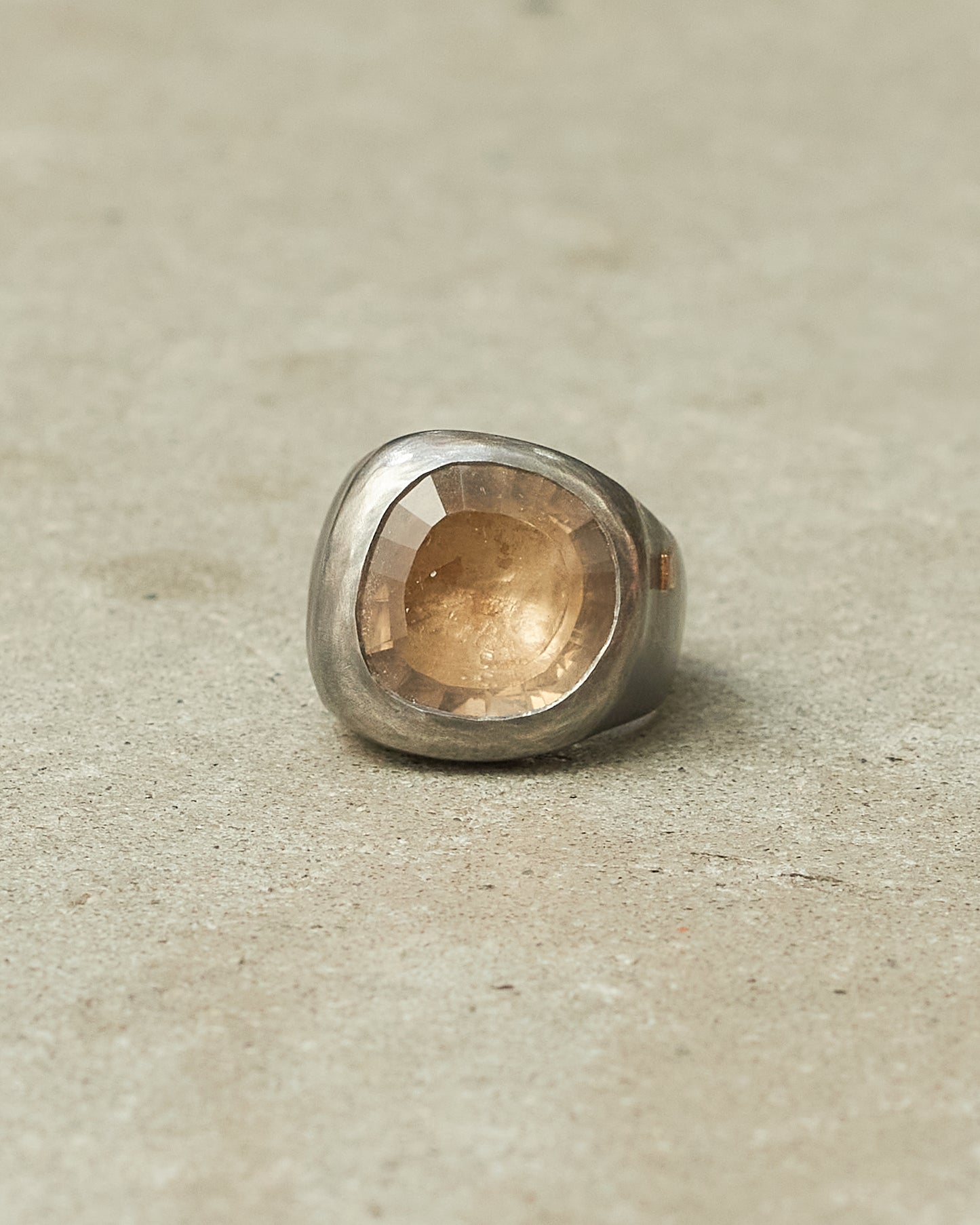 Jira Oxidised Smoky Quartz Ring