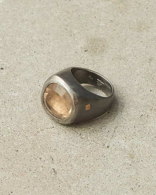 Jira Oxidised Smoky Quartz Ring