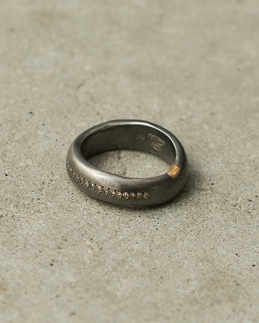 Judd Silver Cognac Diamond Ring
