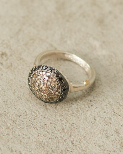 Julia Cognac and Black Diamond Ring