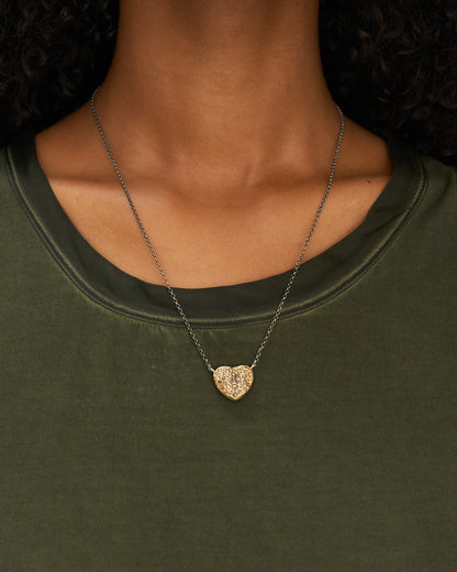 Pe Karma Brown Diamond Heart Necklace