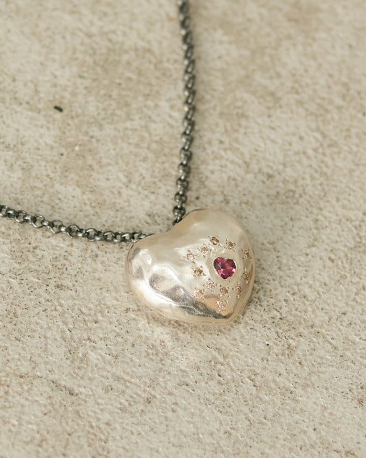 Pe Karma 2 Cognac Diamond Garnet Necklace