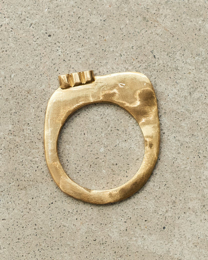 Keila 3 Cognac Diamond Copper Ring