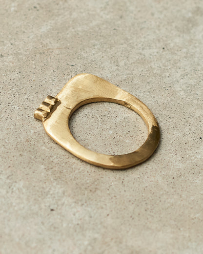 Keila 3 Cognac Diamond Copper Ring