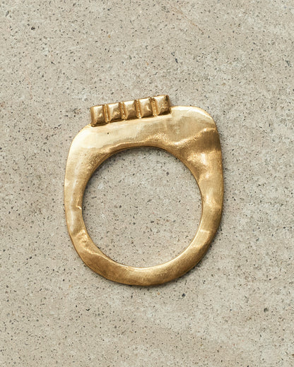 Keila 5 Cognac Diamond Copper Ring