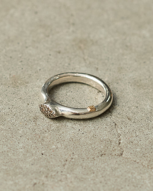 Marquise Silver Cognac Diamond Ring