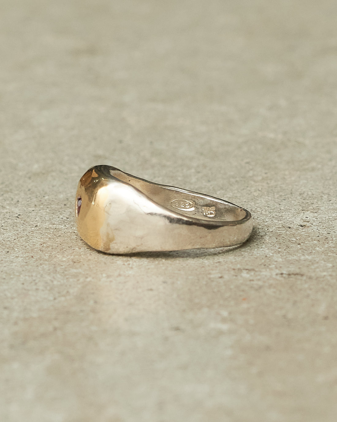 Naia Gold Rhodolite Heart Ring