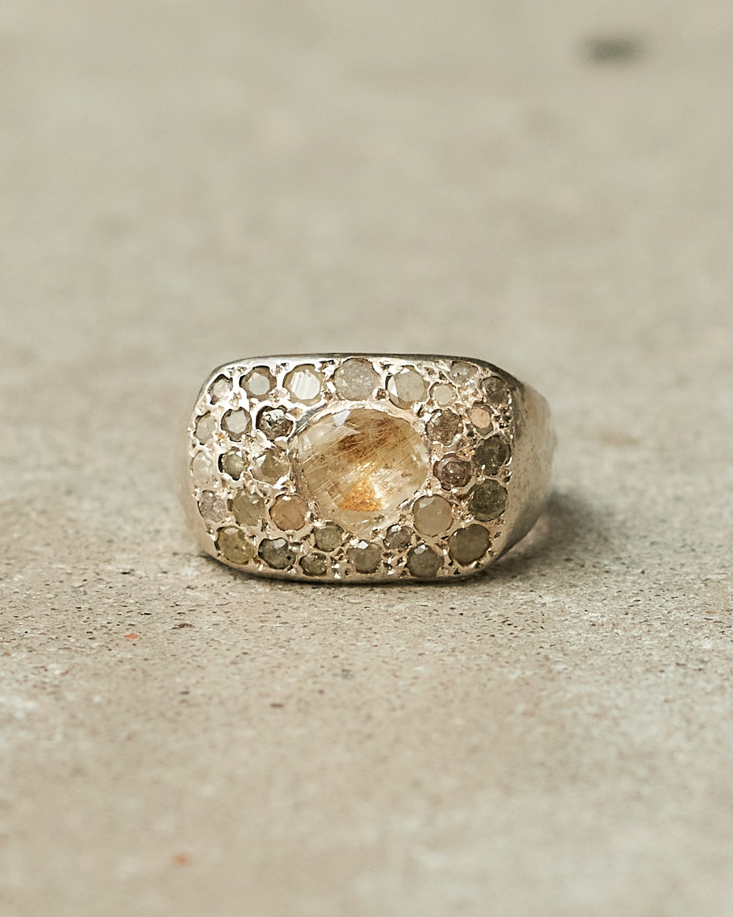 Naida Golden Rutilated Quartz Ring