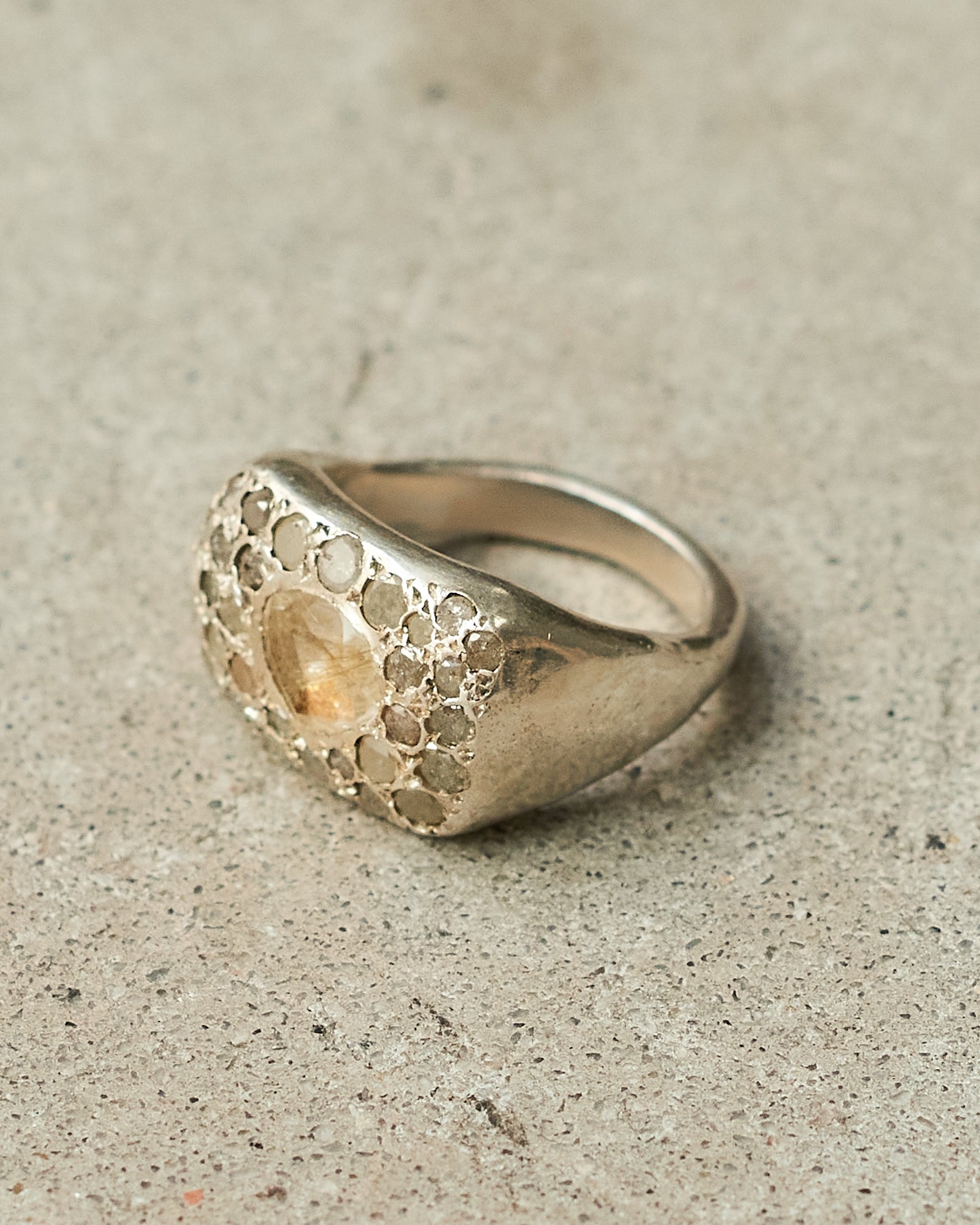 Naida Golden Rutilated Quartz Ring