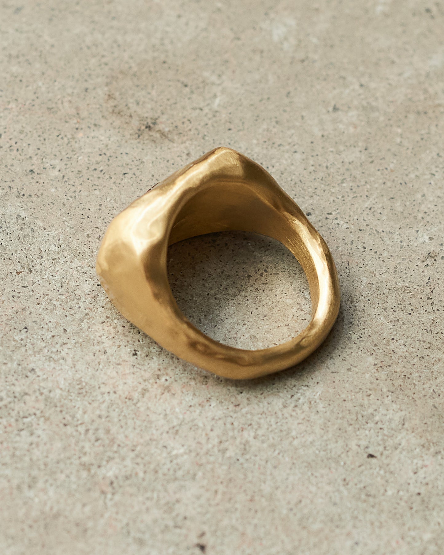 Nashka Copper Garnet Heart Ring