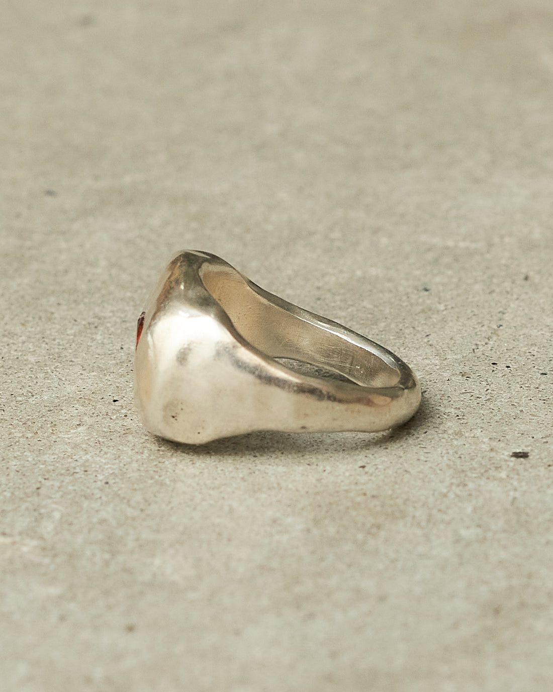 Nashka Silver Garnet Heart Ring