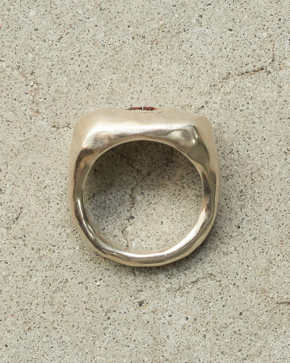 Nashka Silver Garnet Heart Ring