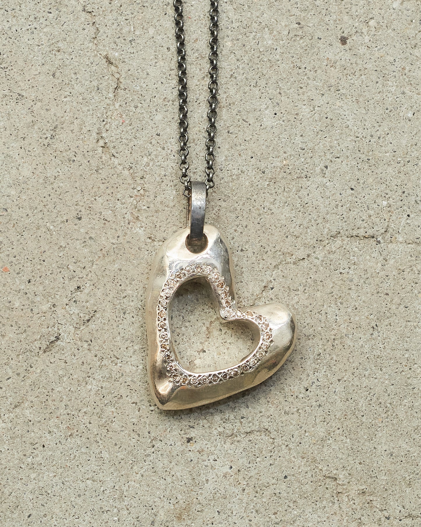 Pe Aloha Heart Cognac Necklace