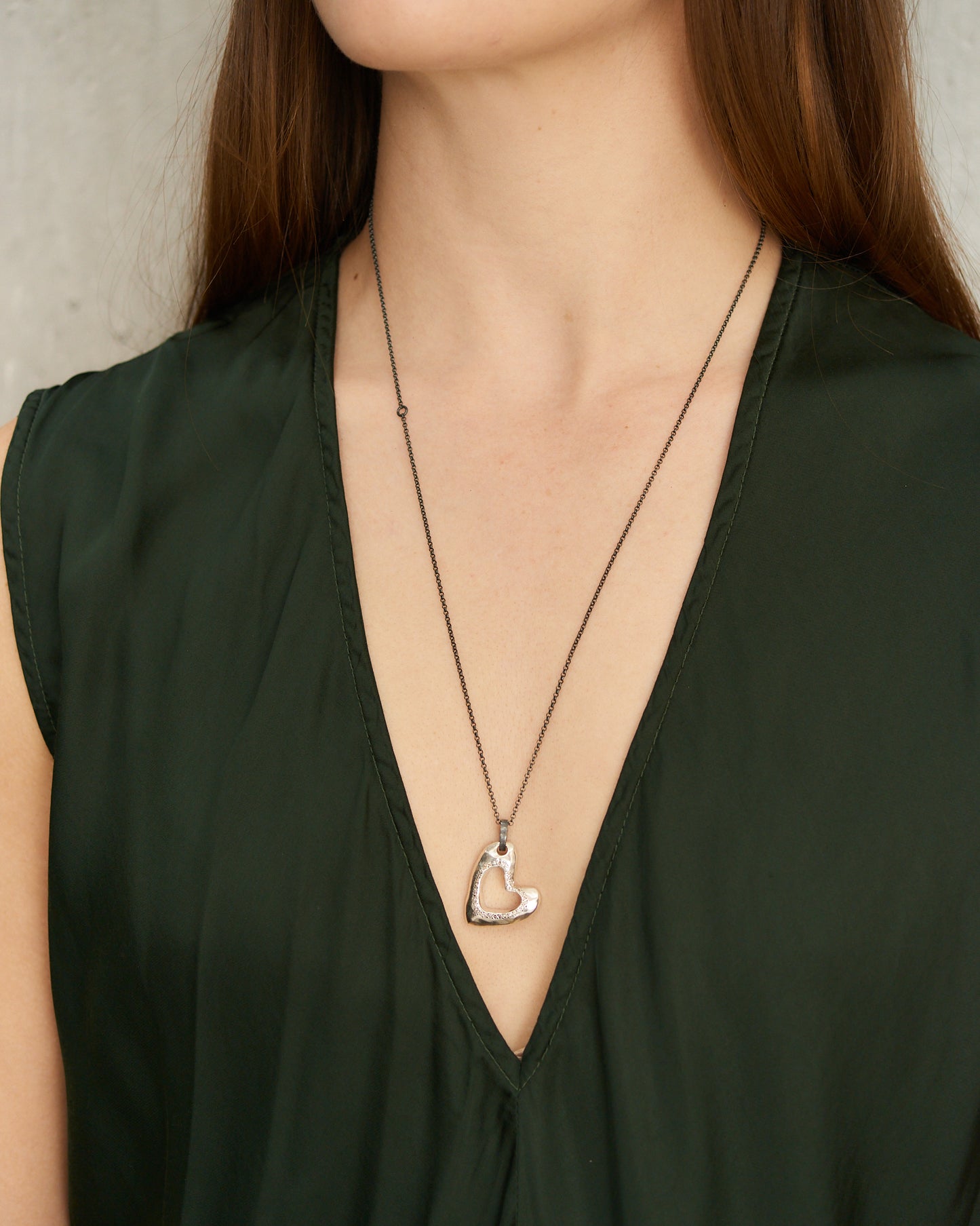 Pe Aloha Heart Cognac Necklace
