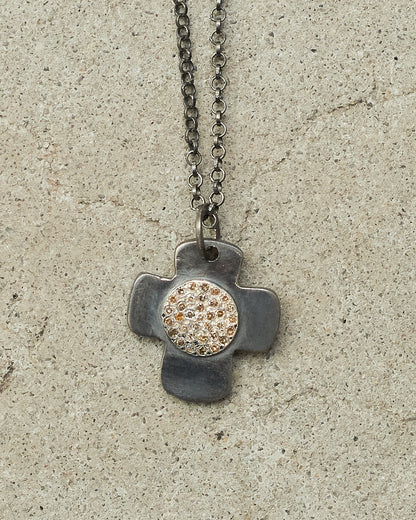 Pe Hellenica Cognac Cross Necklace