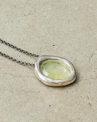 Pe Olympe Prehnite Cognac Necklace