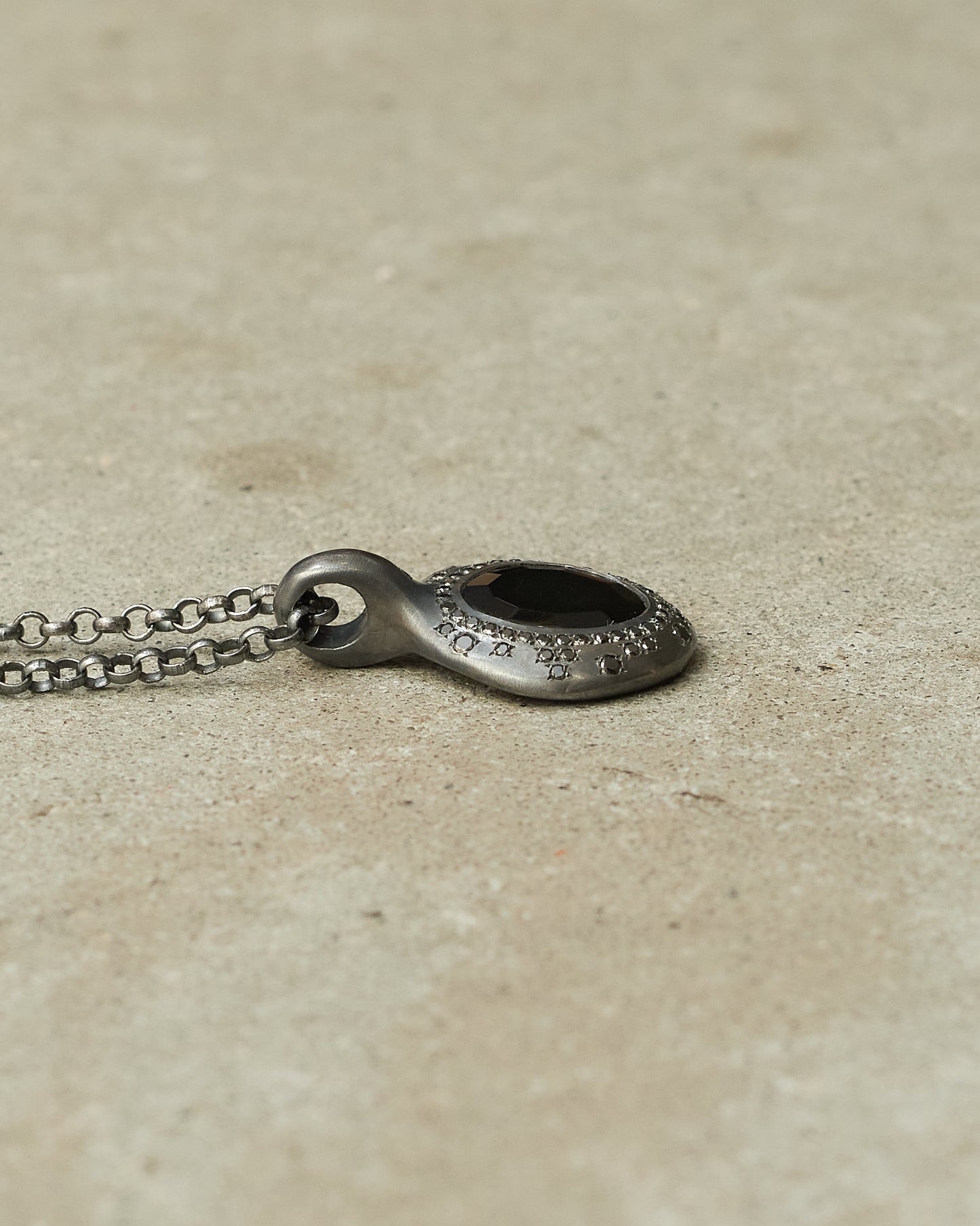 Pe Oxidised Black Diamond Necklace