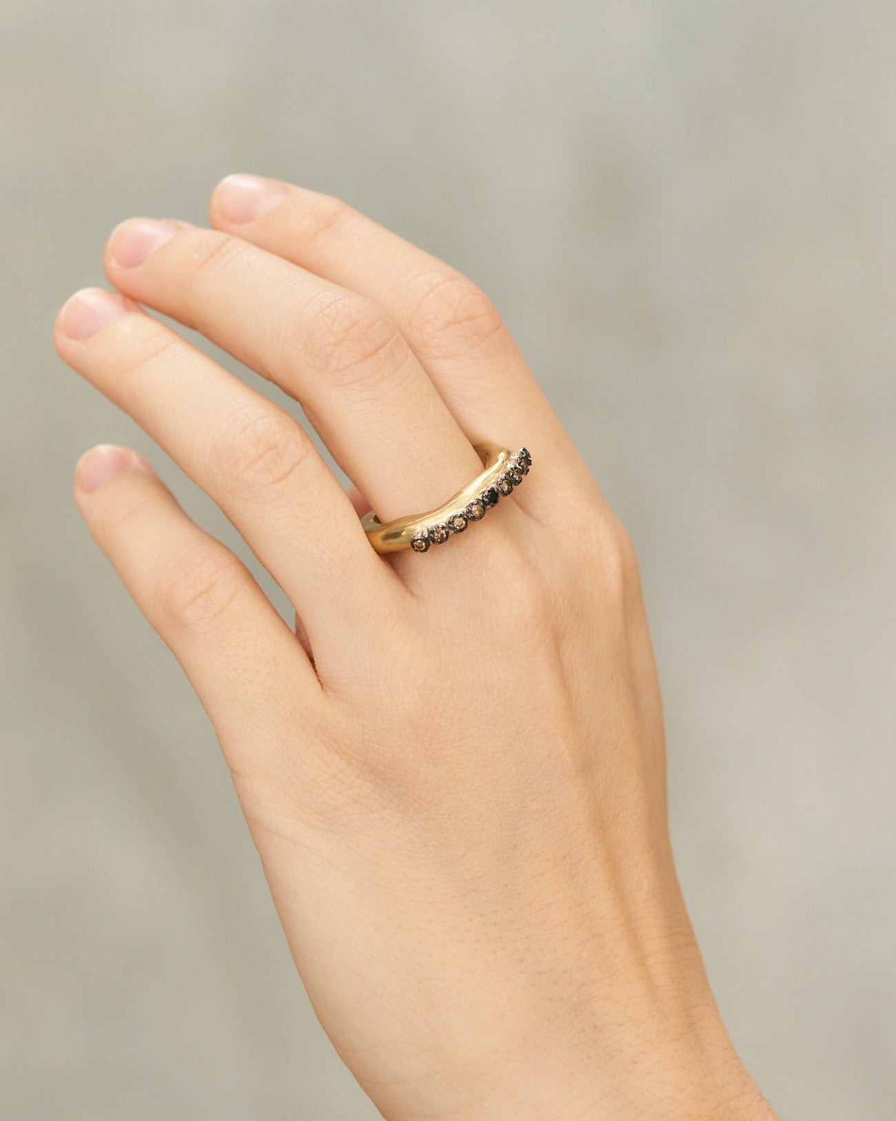 Poppy Copper Black Diamond Ring