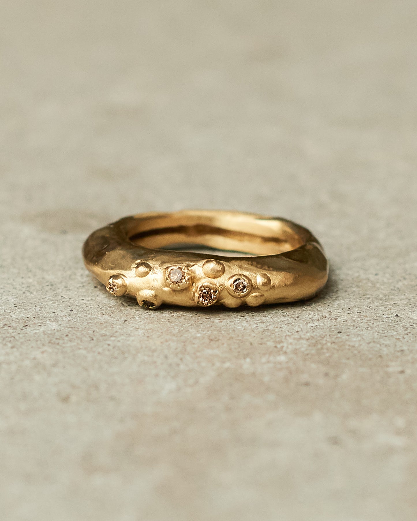 Razan Copper Cognac Diamond Ring