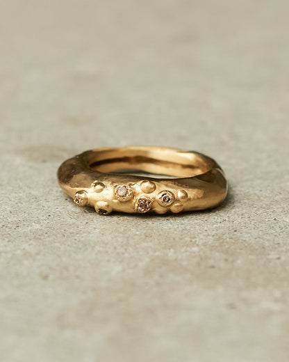 Razan Copper Cognac Diamond Ring