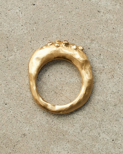 Razan Copper Cognac Diamond Ring