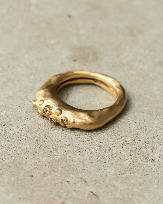 Razan Copper Cognac Diamond Ring