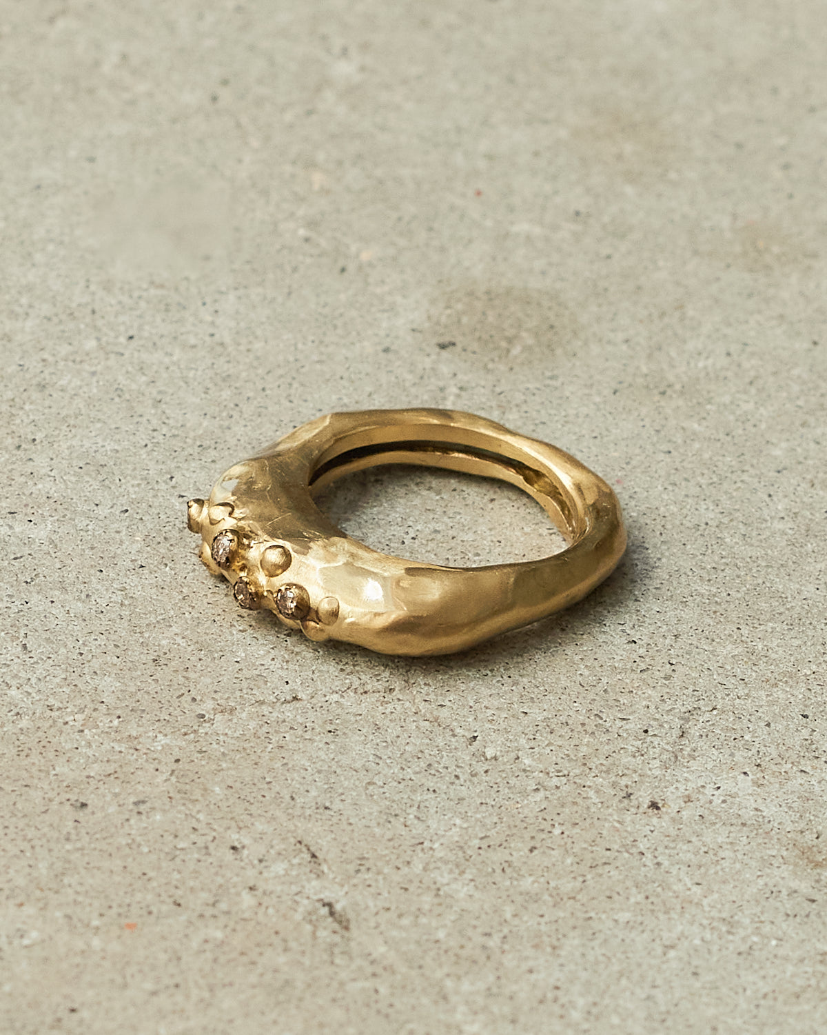 Razan Copper Cognac Diamond Ring