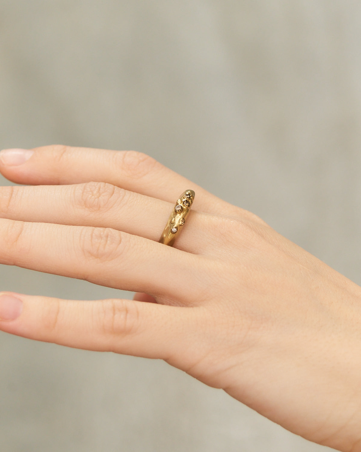 Razan Copper Cognac Diamond Ring