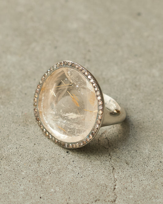 Roberta Golden Quartz Cognac Ring