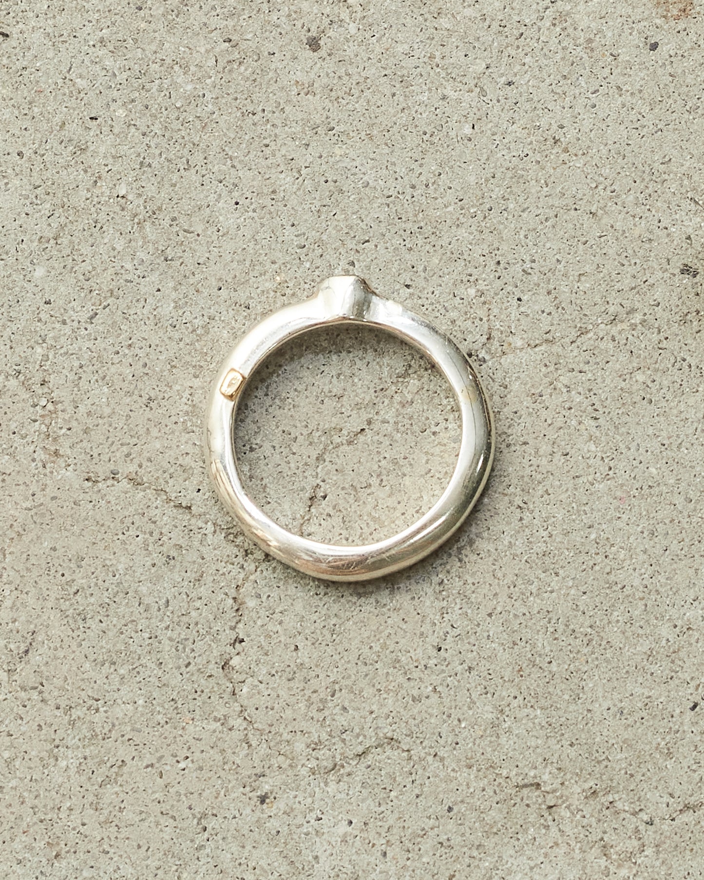 Rond Sterling Silver Black Diamond Ring