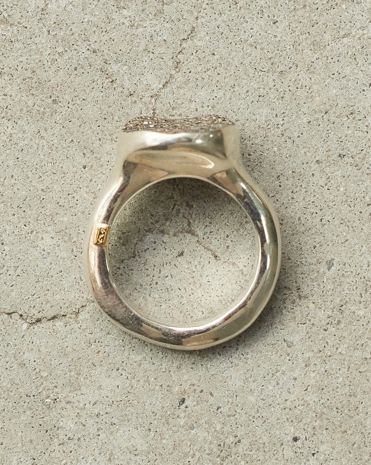 Ruby Silver Cognac Diamond Ring