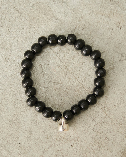 Sterling Silver Black Beaded Bracelet