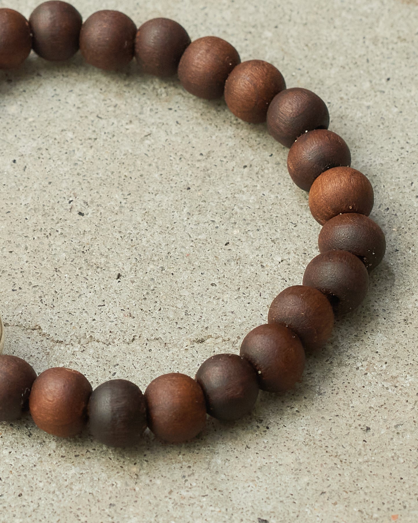 Sterling Silver Brown Beaded Bracelet