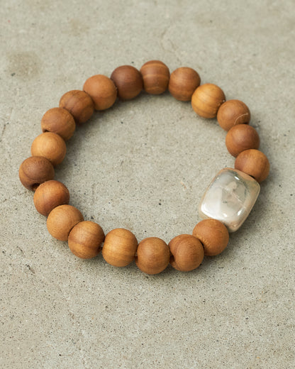 Sterling Silver Oak Beaded Bracelet
