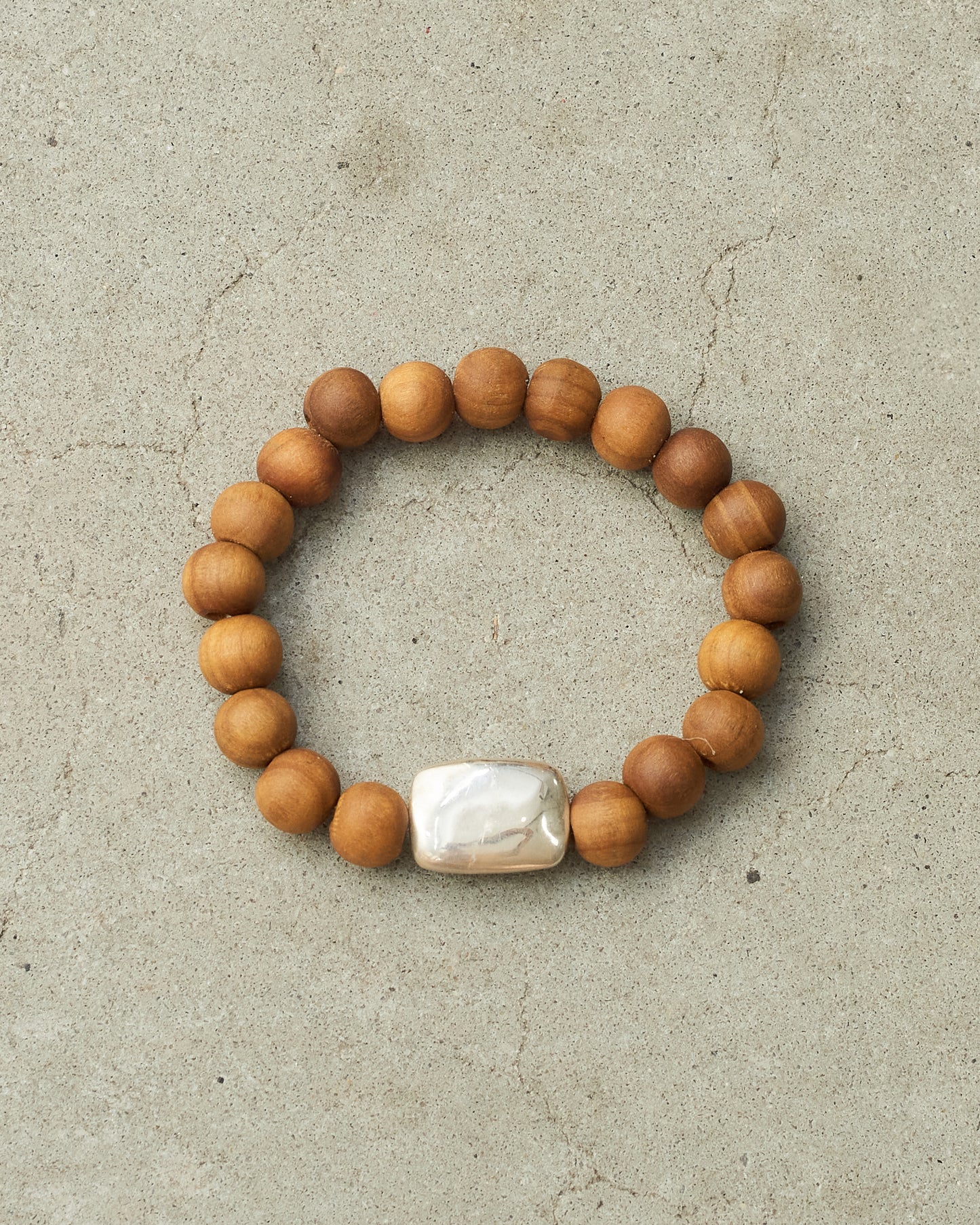 Sterling Silver Oak Beaded Bracelet